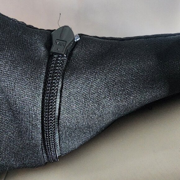 Connected Apparel Dress Womens Plus Size 20W Solid All Black Sleeveless Zip Up - Picture 5 of 7